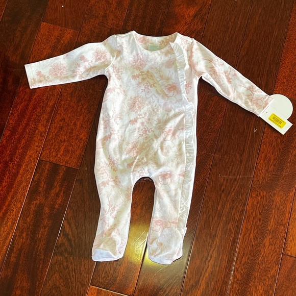 NWT Edgehill Collection Pink Floral Kids Footie - Picture 1 of 3